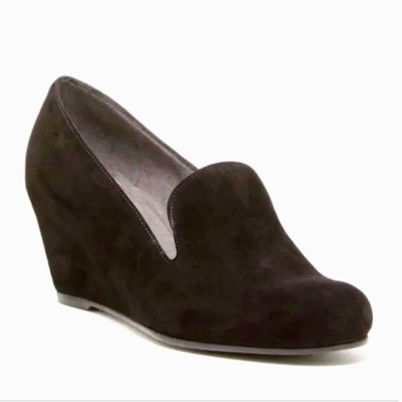Stuart Weitzman Arise Suede Loafer Wedges 5.5 - Picture 1 of 11